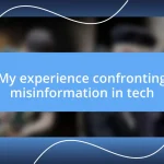 My experience confronting misinformation in tech